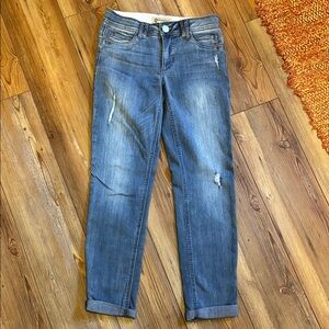 Democracy Distressed “Ab” Technology Blue Jeans